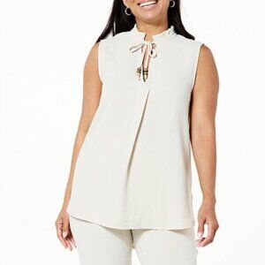 Everyday Jones Green Moss Boho Beaded Tassel Sleeveless Tank M